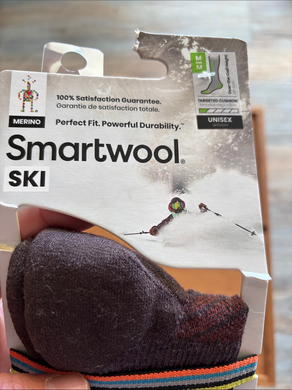 Smartwool Unisex Ski Socks - Gray & Brown - Picture 2 of 4